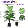 2 шт. 24 листа Арека пальма имитация зеленые растения реалистичные искусственные деревья подходят для спальни гостиной наружного декора