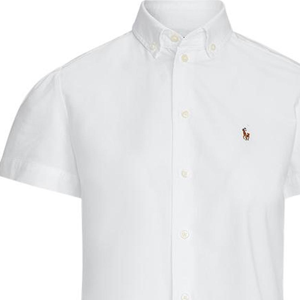 Polo Ralph Lauren Oxford Cloth Однотонная рубашка Женские рубашки Белые WMPOSHTNN820-034