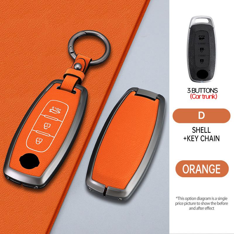 3 4 Buttons Zinc Alloy Car Shell for Nissan X-trail T33 Qashqai J12 Teana Altima Ariya 2022 2023 Key Case Cover Holder Keychain