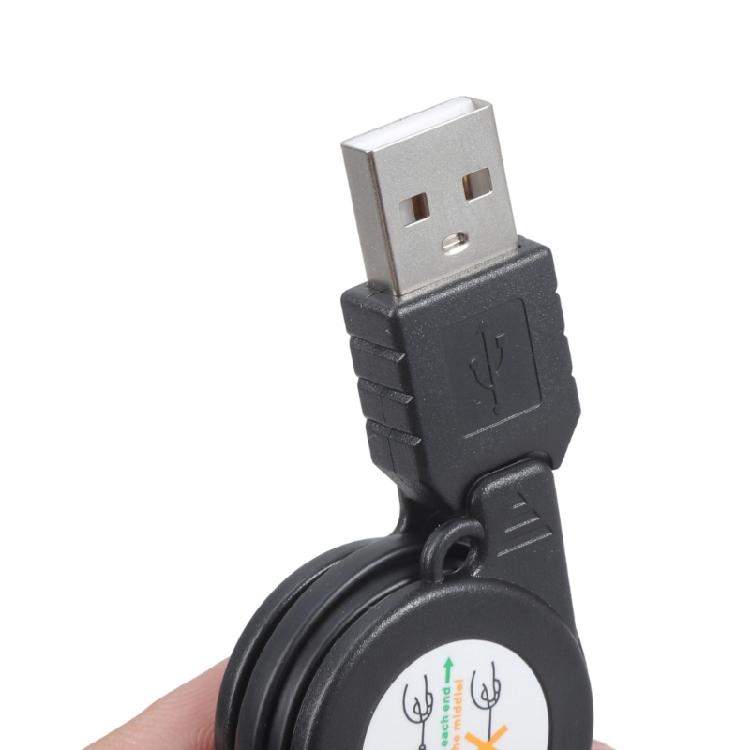 Stretchable USB to 4.0x1.7mm Plug Charging Cord Retractable Power Cable For 5V Mini Fan Speakers Game Consoles