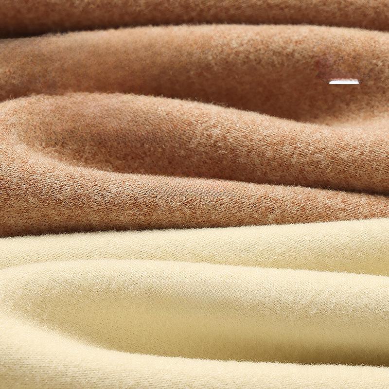 Женский бесшовный комплект термобелья с начесом - облегающий крой с круглым вырезом для осени и зимы