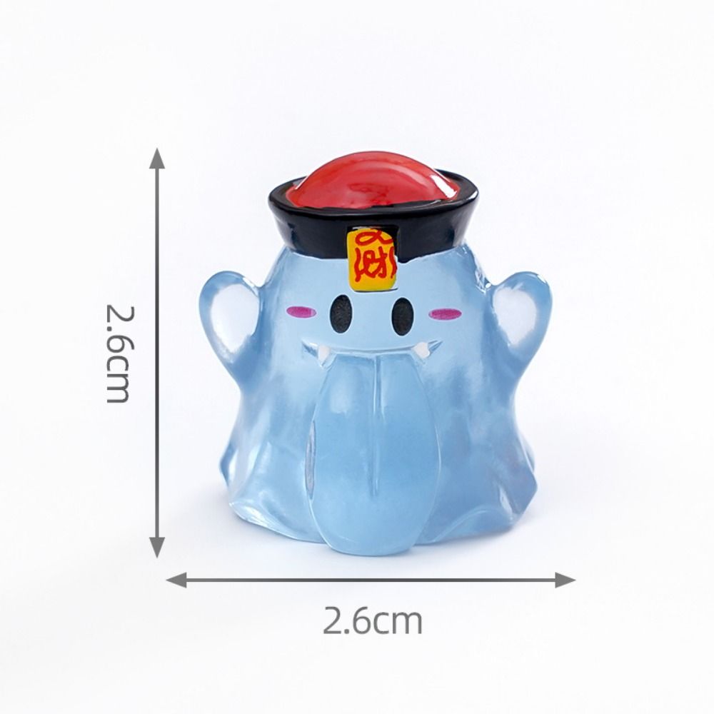 12/24PCS Micro Landscape Halloween Glowing Ghost Figures Craft Handmade Material Halloween Party