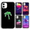 80-е Ретровейв Неоновые Пальмы Мягкий Чехол Для Телефона Для iPhone 17 Air 16 15 14 Max Plus 11 12 13 Pro Max Чехол Для Телефона Fundas