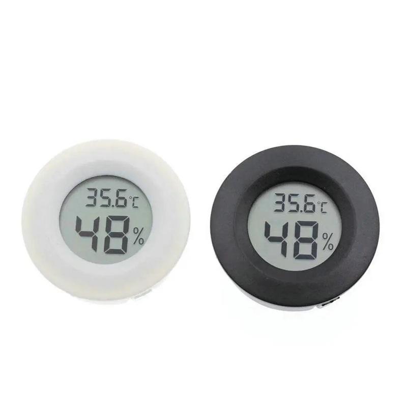 -50~ +70°C Мини Цифровой LCD Термометр Гигрометр Круглый Тестер Температуры и Влажности Датчик Детектор Для Морозильной Камеры Сигарной Коробки