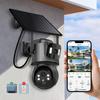 Solar Outdoor 360° Panoramic WiFi Camera with Low Power Binocular and Remote Monitoring