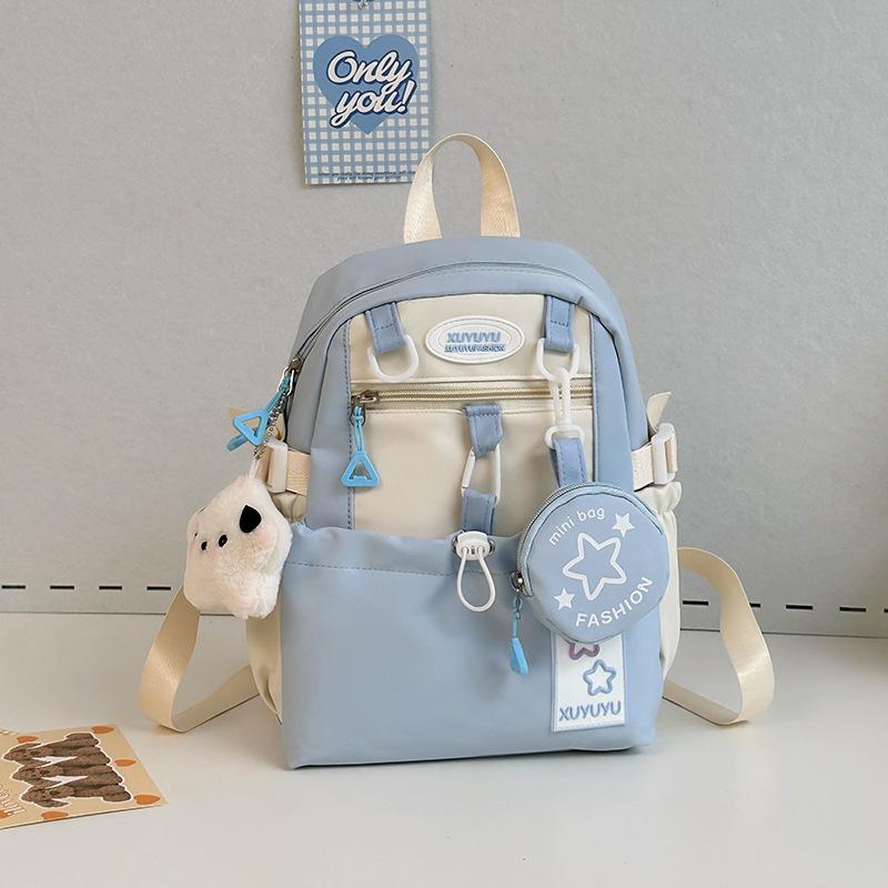 Школьный рюкзак Cream Wind Campus Рюкзак для средней и старшей школы Универсальный Большой вместимости Сочетание цветов Повседневный Рюкзак с гребнем для путешествий