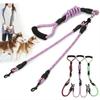 Nylon Double-headed Dog Leash Wave Pattern Walking Dog Rope  Pet Training Walking