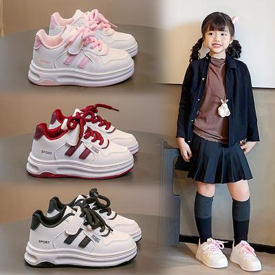 Детские маленькие белые туфли 2025 весна и осень новые корейская версия для девочек кеды для скейтборда мальчики повседневная спортивная обувь детская обувь мода