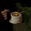 Large-caliber Bag Ceramic Cups Non-slip Coffee Cups Creative Cloth Bag Shaped Mug  Tableware