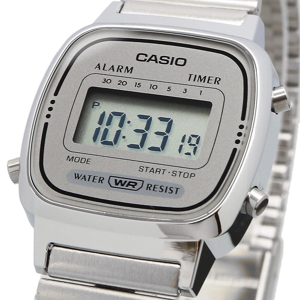 Casio Женские цифровые часы, Новый дизайн, LA670WA, -1 Серебристые и черные / -2 Серебристые и темно-синие / -7 Серебристые и серые, Зарубежная модель [Параллельный импорт]