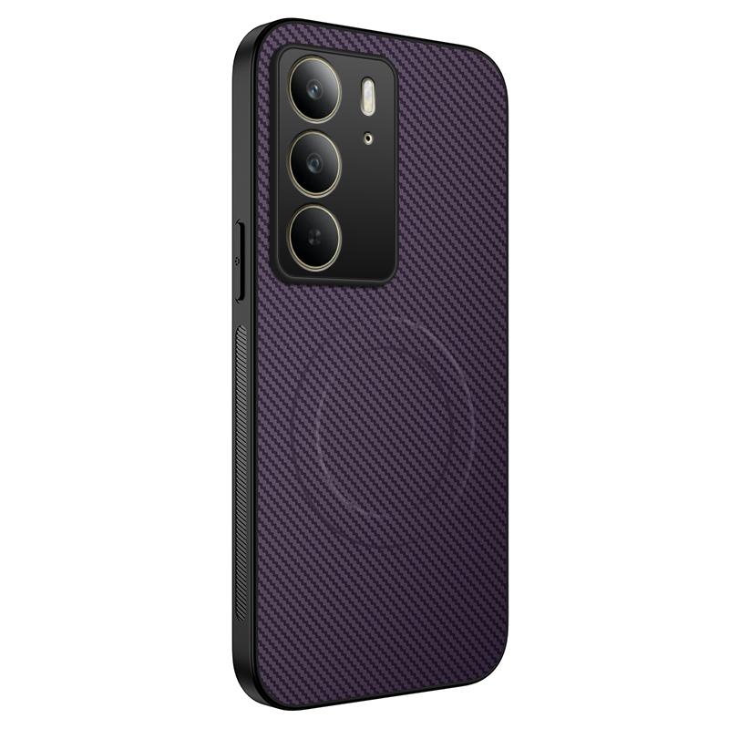 Роскошный матовый чехол из черного силикона для телефона Realme C71 C73 C75 C75X, задняя крышка из углеродного волокна для Realme C75, магнитный мягкий чехол