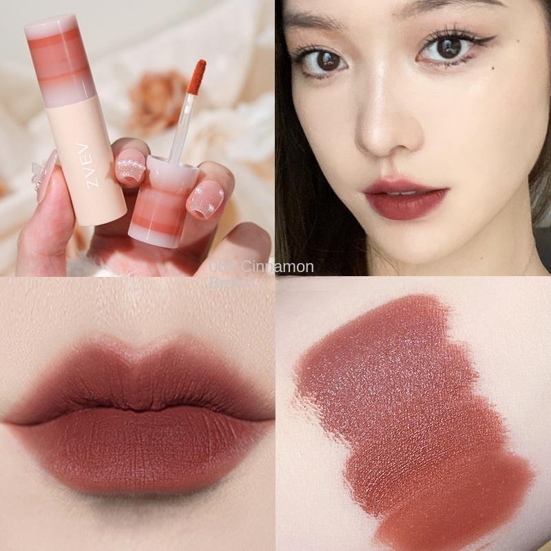 New Velvet Matte Mist Lip Glaze Waterproof Lipstick Moisturizing and Hydrating Lip Mud Natural White Brightening Lip Balm Lasting Set Women's Makeup