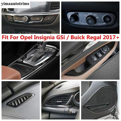 Аксессуары из нержавеющей стали для Opel ignia GSi / Buick Regal 2017- Накладки на ручки стеклоподъемников, динамики, рычаг переключения передач, воздуховоды кондиционера