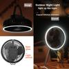 Modern Rechargeable Desktop Portable Small Camping Fan Circulator Wireless Ceiling Fan LED Light Bedside Fan