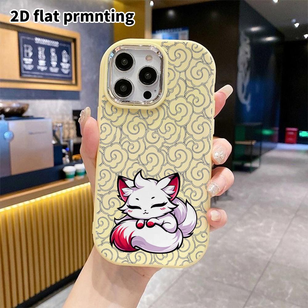 Phone Case: 2D flat design suitable for iPhone 18, 17, 16, 15, 14, 13 Pro protective case, couple style, squinty and lazy, Christmas and Halloween gif