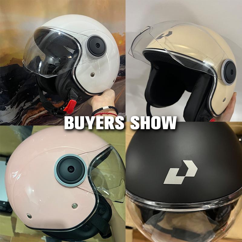 UCHOOSE 3/4 Открытые мотошлемы Для мужчин Женщин Винтажные Moto Bike Cascos Скутер Защитные шлемы