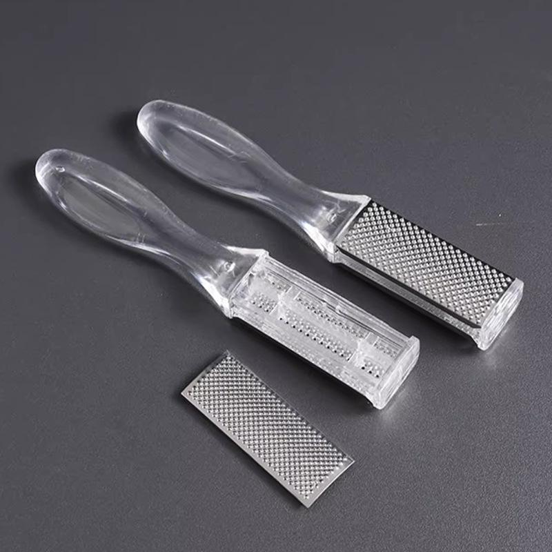 Двусторонний напильник для ног и средство для удаления мозолей, инструмент для ухода за кожей, пластиковый портативный напильник для педикюра