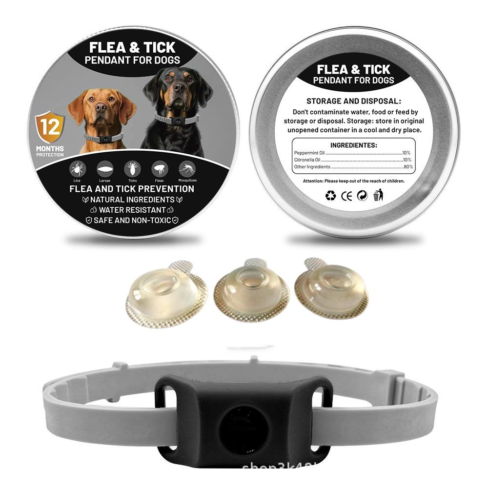 Pet Flea and Tick Collar for Dogs and Cats, Silicone Mosquito Repellent, 8-Month Protection
