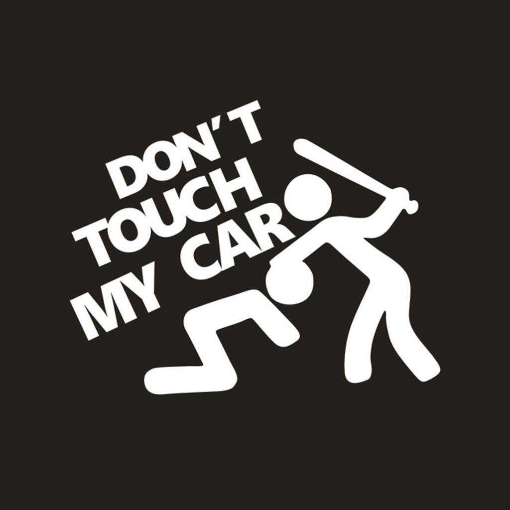 Creative Don't Touch My Car Car Sticker Decals - Funny Exterior Auto Decals for Car Window Accessories