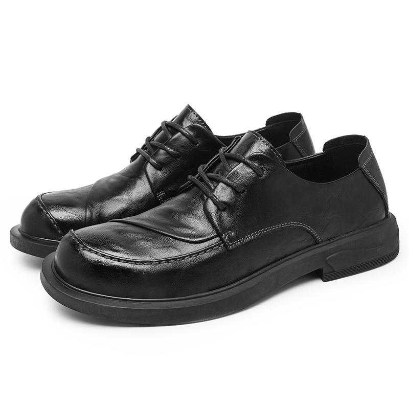 Модная мужская трендовая новая удобная коричневая черная деловая повседневная обувь кожаная обувь Конфуцианский джентльмен Уличная обувь для выхода