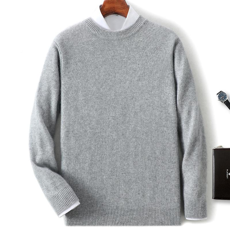 Новый кашемировый свитер утолщенный пуловер с полувысоким воротником с кашемировым свитером мужской внутри