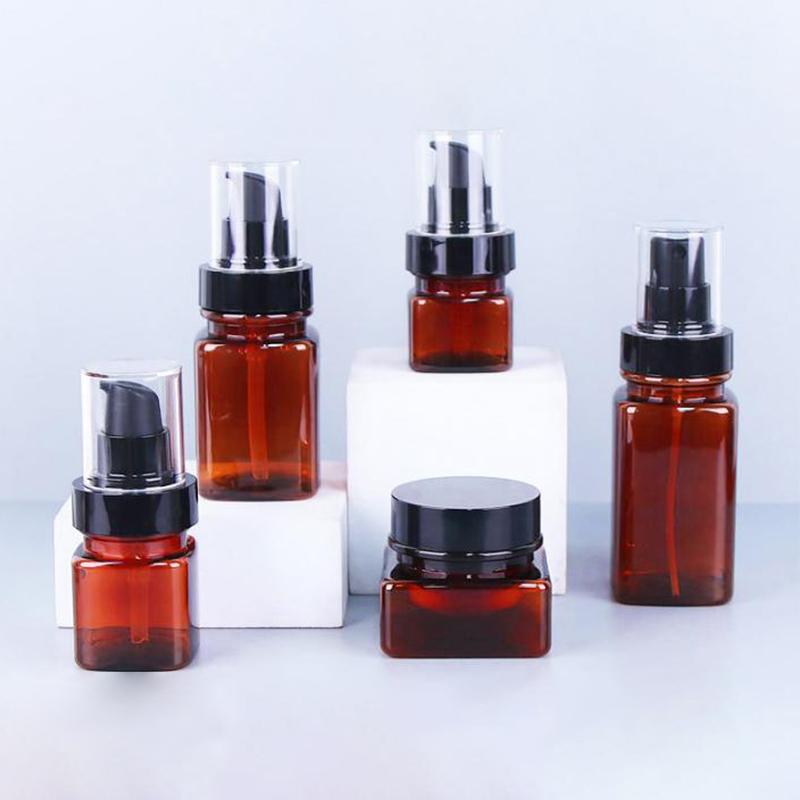 1 шт. Пустой флакон-спрей 30/50/70/100/120 мл, флакон с дозатором, коричневый, для защиты от света, контейнер для жидкой основы, крема для глаз, косметики