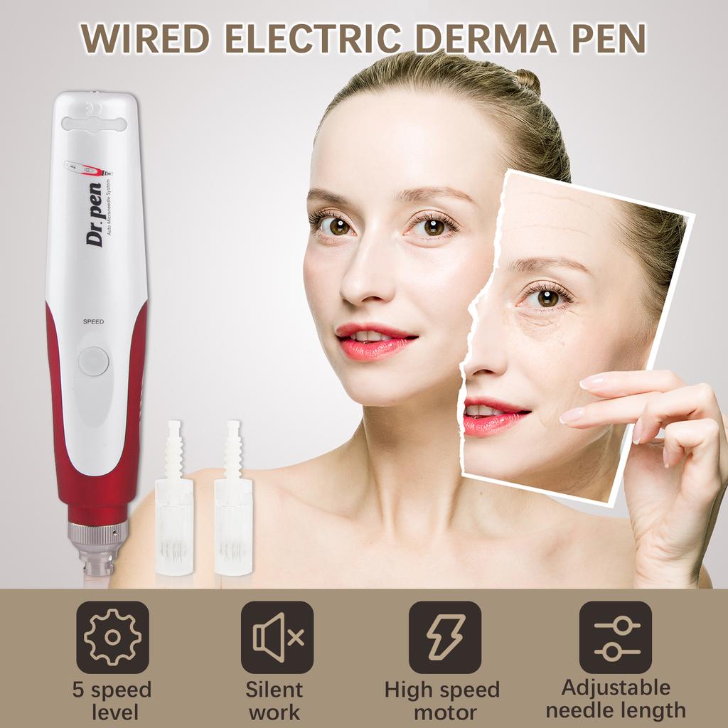 Wirelessly Rechargeable Dermapen Micro Needling Pen Efoliate Shrink Pores Mesotherapy Auto Micro