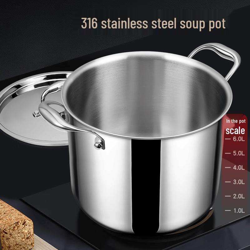 Utool 316 Stainless Steel Deep Stockpot with Steel Lid