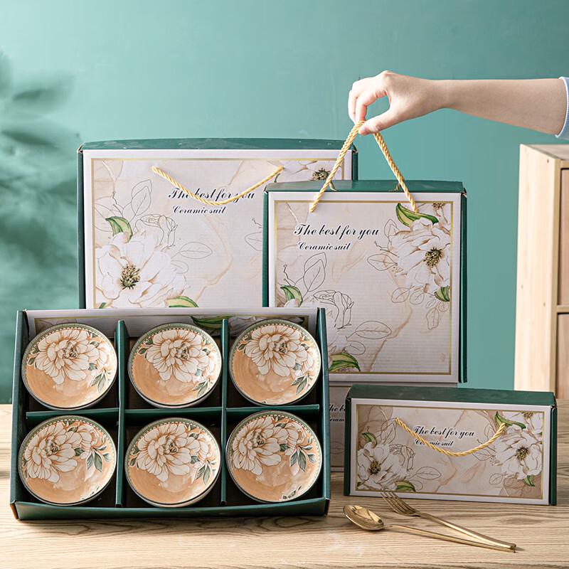 Подарочный набор керамической посуды JIN MING LI «Камелия»