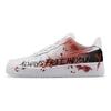 Nike Кроссовки Air Force 1 Низкие Устойчивые к истиранию Для скейтбординга Мужские Белый Красный CW2288-111(Команда41-)