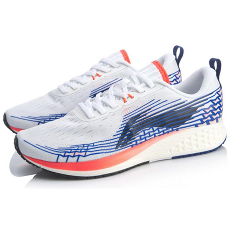 Li Ning Red Hare 4 Амортизация Скользкая Устойчивость к истиранию Низкие Беговые кроссовки Мужские Светло-голубые ARBP037-19