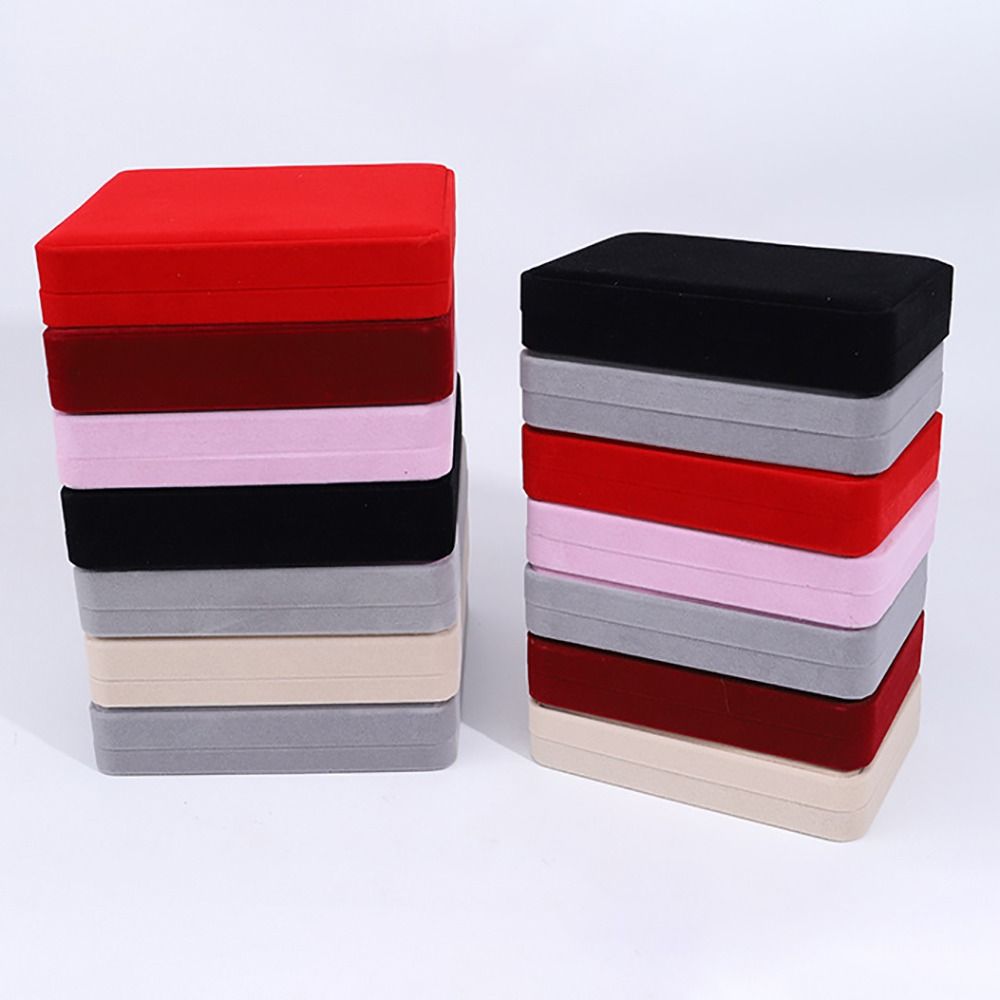 Portable Jewelry Display Case Velvet Ring Earring Necklace Holder Jewelry Packaging
