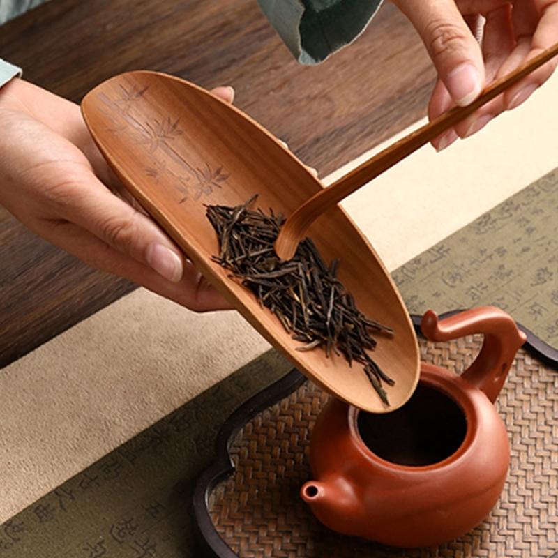 Traditional Chinese Teas Ceremony Set 3 Bamboos Tool With Intricate Carvings For Precise Brewing Family Gatherings And Cultural Display