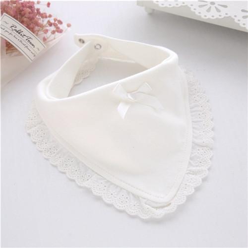 Lawadka Baby Bibs For Girls 100% Cotton Newborn Princess Lace Bow Baby Bibs Cute Girls Boys Burp Cloth Infant Saliva Towels 0-2Y