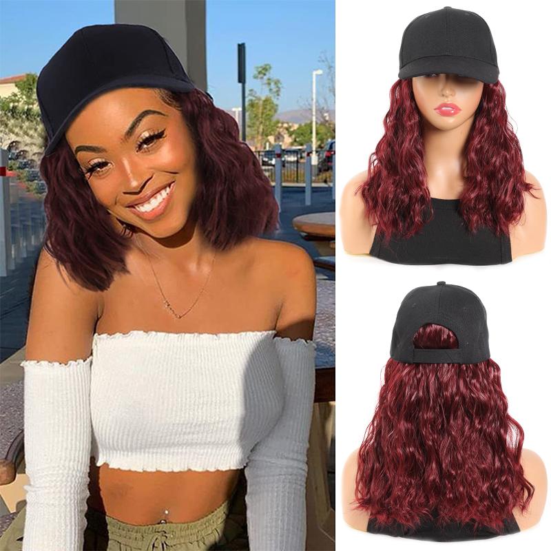 Ежедневная бейсбольная кепка Copa America, короткий рулонный парик, синтетический парик, регулируемый размер, женский парик, подходящий для различных случаев