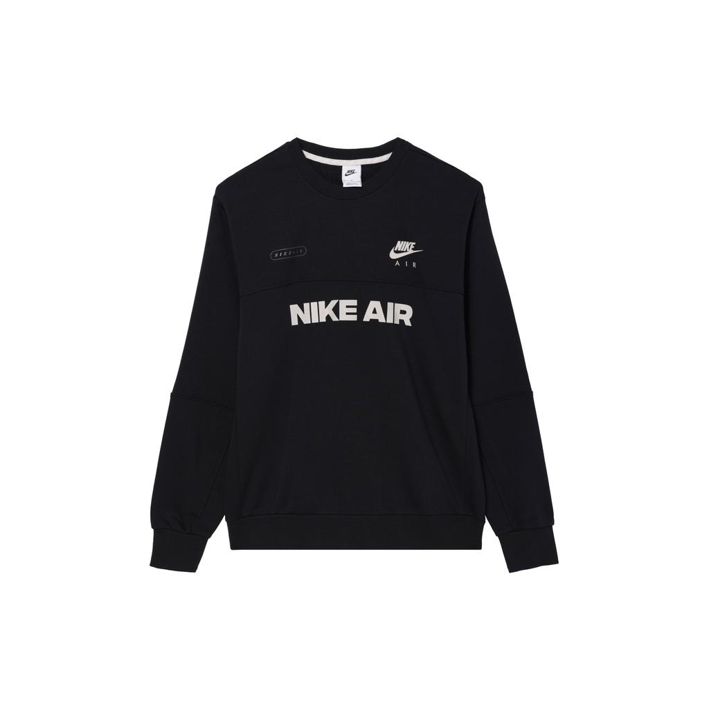 Nike Letter Print Crew Neck Pullover Long Sleeve Sweatshirt Men Sweatshirt Black DM5207-010