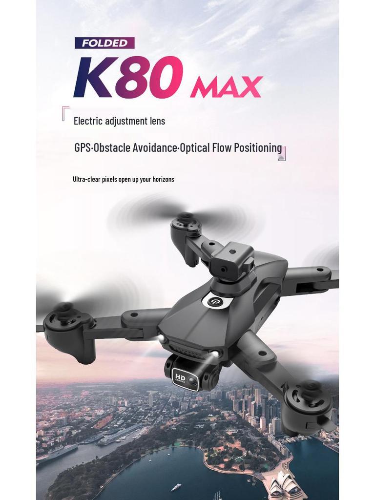 Складной GPS-дрон K80 HD с оптическим потоком и передачей в реальном времени