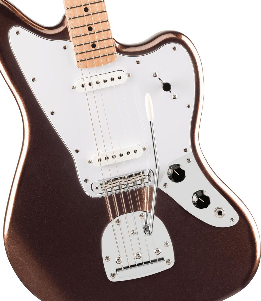 Squier by Series Jaguar Maple Fingerboard White Pickguard Mystic Metallic Brown Squier Fender/Affinity