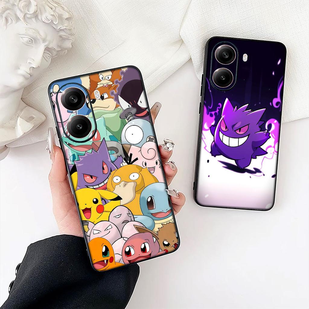 P-Pokemons GO P-Pikachus Gengar Cover for Motorola Moto Edge 70 60 Fusion NEO Pro G Stylus G56 G96 G52 G04 G05 20 Phone Case