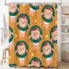 Очаровательный Рождественский Лев Плюшевый Мишка Санта Клаус Рождественский Декоративный Набор Занавески для Душа Домашний Текстиль Украшение для Ванной