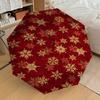 1 шт. Красный зонт со снежинками, Автоматическое открытие и закрытие, Высококачественный зонт, Идеальный подарок для нее 365
