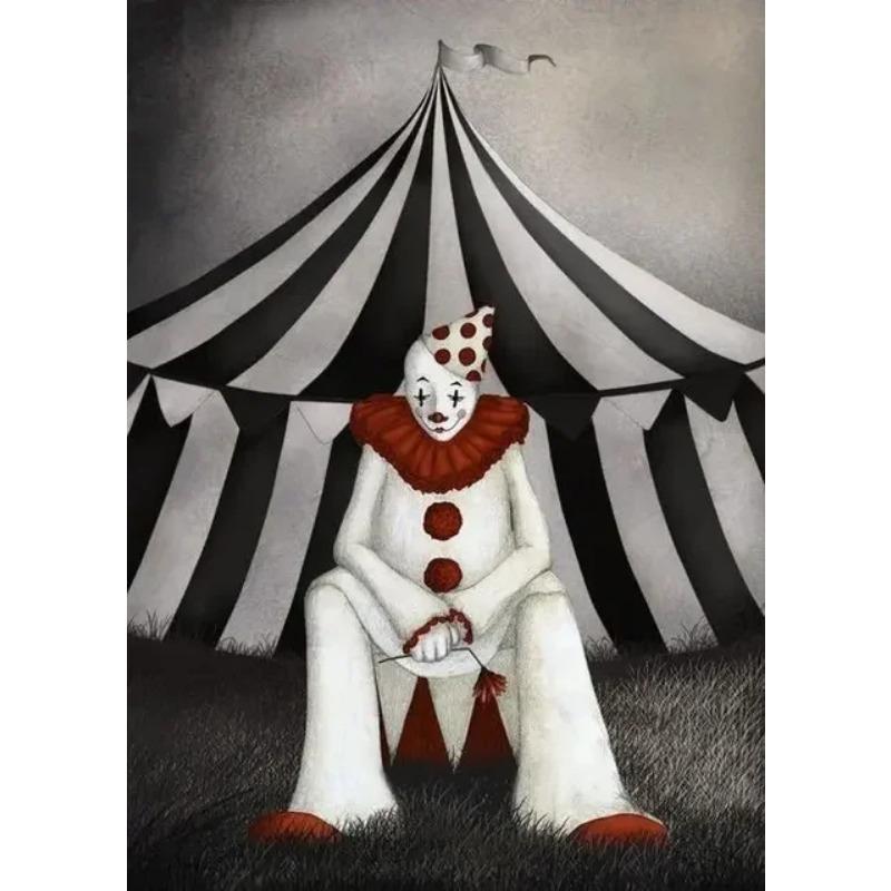 Яркий цирковой клоун холст настенное искусство игривый Джокер акробатика плакат принты для гостиной игровой площадки декор