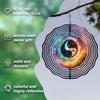 Large Metal Yin Yang Wind Spinner Galaxy Design Outdoor Hanging Decor for Garden Patio Yard No Battery Needed Durable Wind Chime