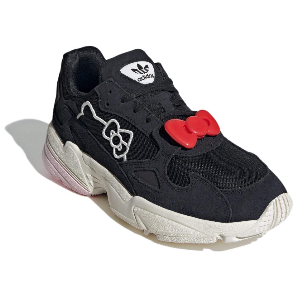 Hello Kitty x adidas Falcon Черные Прозрачно-розовые Женские Кроссовки Основной черный Не совсем белый IG6788