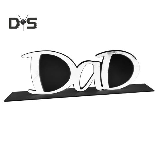 Акриловая фоторамка ко Дню отца, держатель для фоторамки с надписью «Папа-папа», настольный знак, украшение для рабочего стола, подарок на день рождения, дедушка, муж