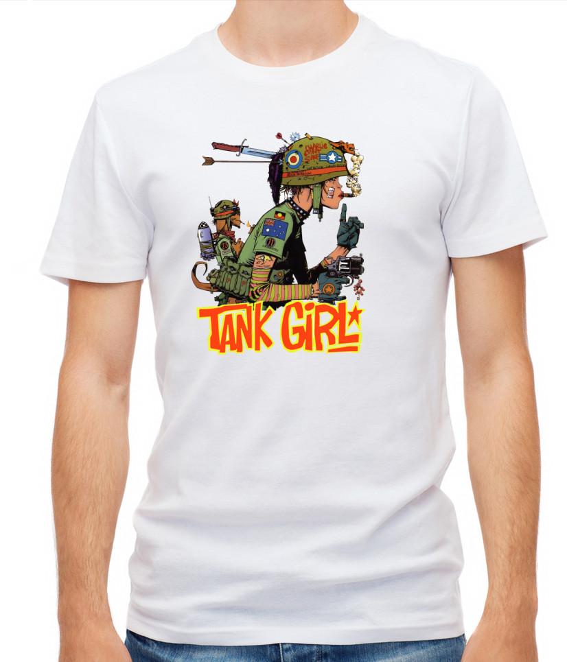 Charlie Don't Surf Tank Girl, Short Sleeve White T Shirt Men F014