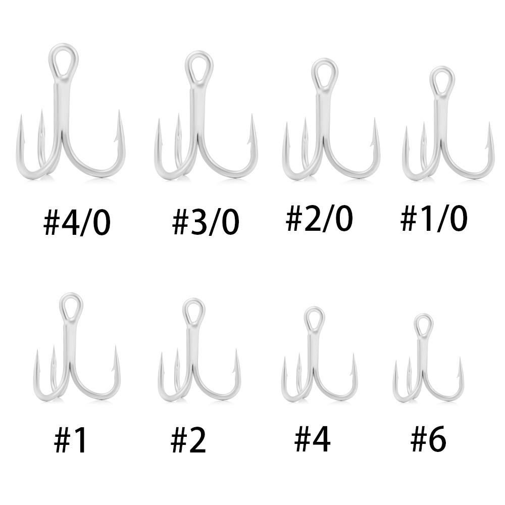 Принадлежности Приманка для соленой воды Тройной якорь Крючки для соленой воды 4X Тройной крючок Рыболовные крючки для морского троллинга