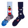 Asymmetric Cartoon Mid-Calf Cotton Socks for Men and Women - Trendy European & American Fashion
