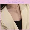 Metallic Geometric Fashionable Triangle Necklace For Women Stylish Long Accessory Chain