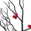 LED Vintage Glowing Tree with Cardinals Twinkle Trees Lamp Lifelike Berry Branch Lights Festive Holiday Party Decorations